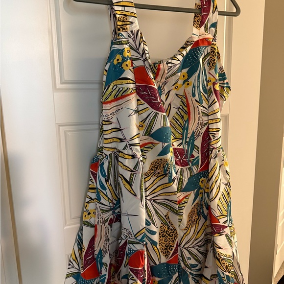 Tropical Print Sleeveless Mini Dress - Picture 1 of 1